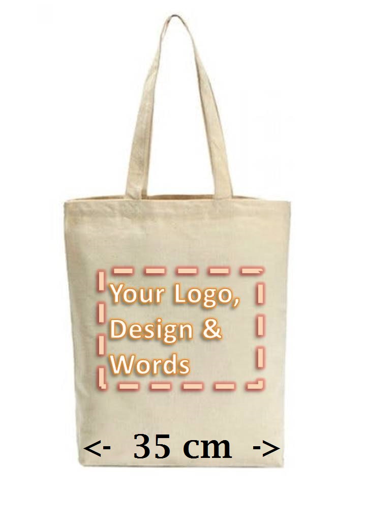 Custom Printed Canvas Cotton Tote Bag (35x40x10cm) Cheap Printing