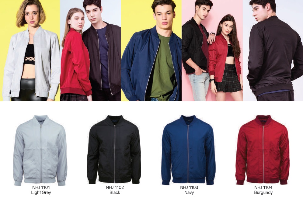 North Harbour NHJ1100 Unisex Bomber Jacket Singapore Pricelist Printing