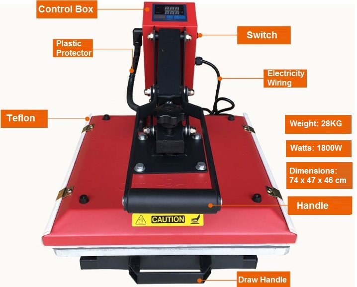 Pull Out Drawer Type Clamshell Heatpress Machine 38cm x 38cm Pull Out Drawer Type Clamshell Heatpress Machine 38cm x 38cm