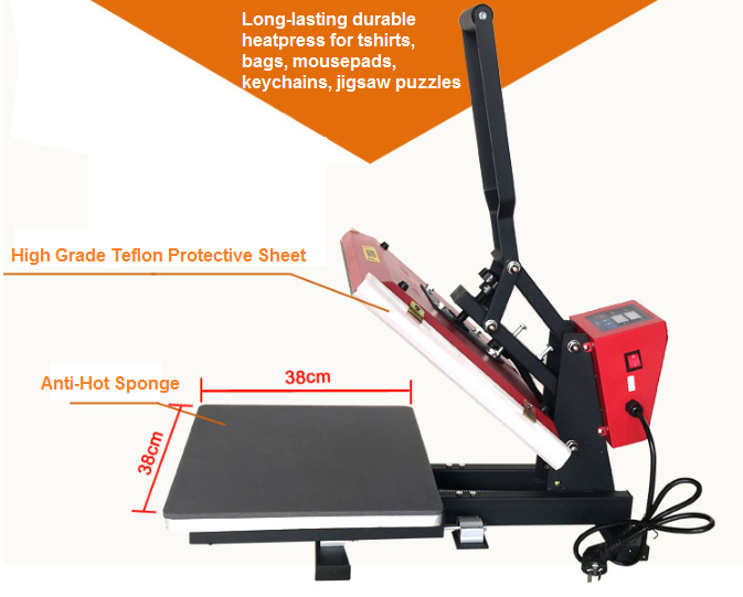 GeBIZ vendor Pull Out Drawer Type Clamshell Heatpress Machine 38cm x 38cm