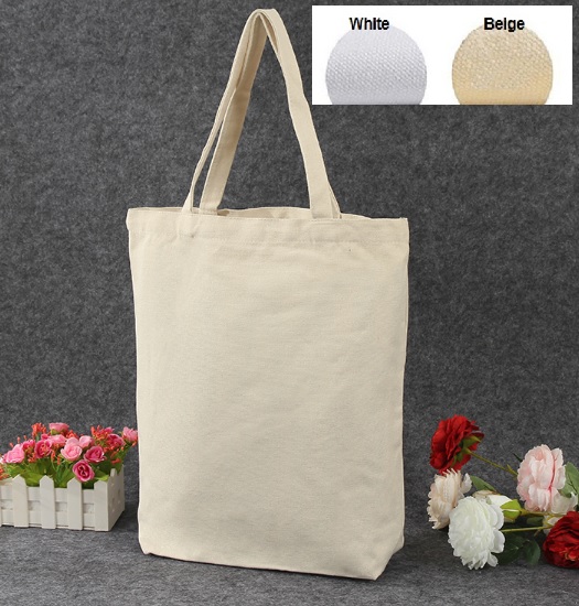 Sublimation Blank Plain Canvas Cotton Tote (34cmWx40cmHx10cmBase)